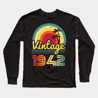 Vintage 1942 Made in 1942 81th birthday 81 years old Gift Long Sleeve T-Shirt